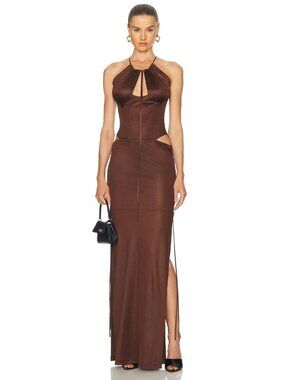 KNWLS CU Dress in Brown Burn